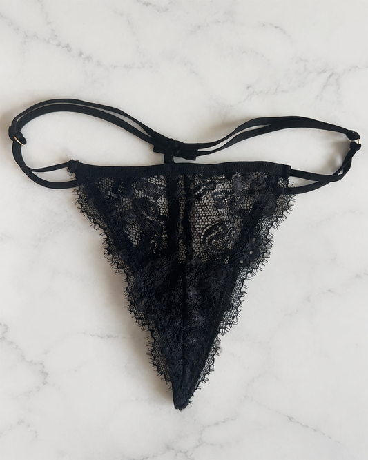 Nova: Brazilian Lace Knicker with Strap Detail